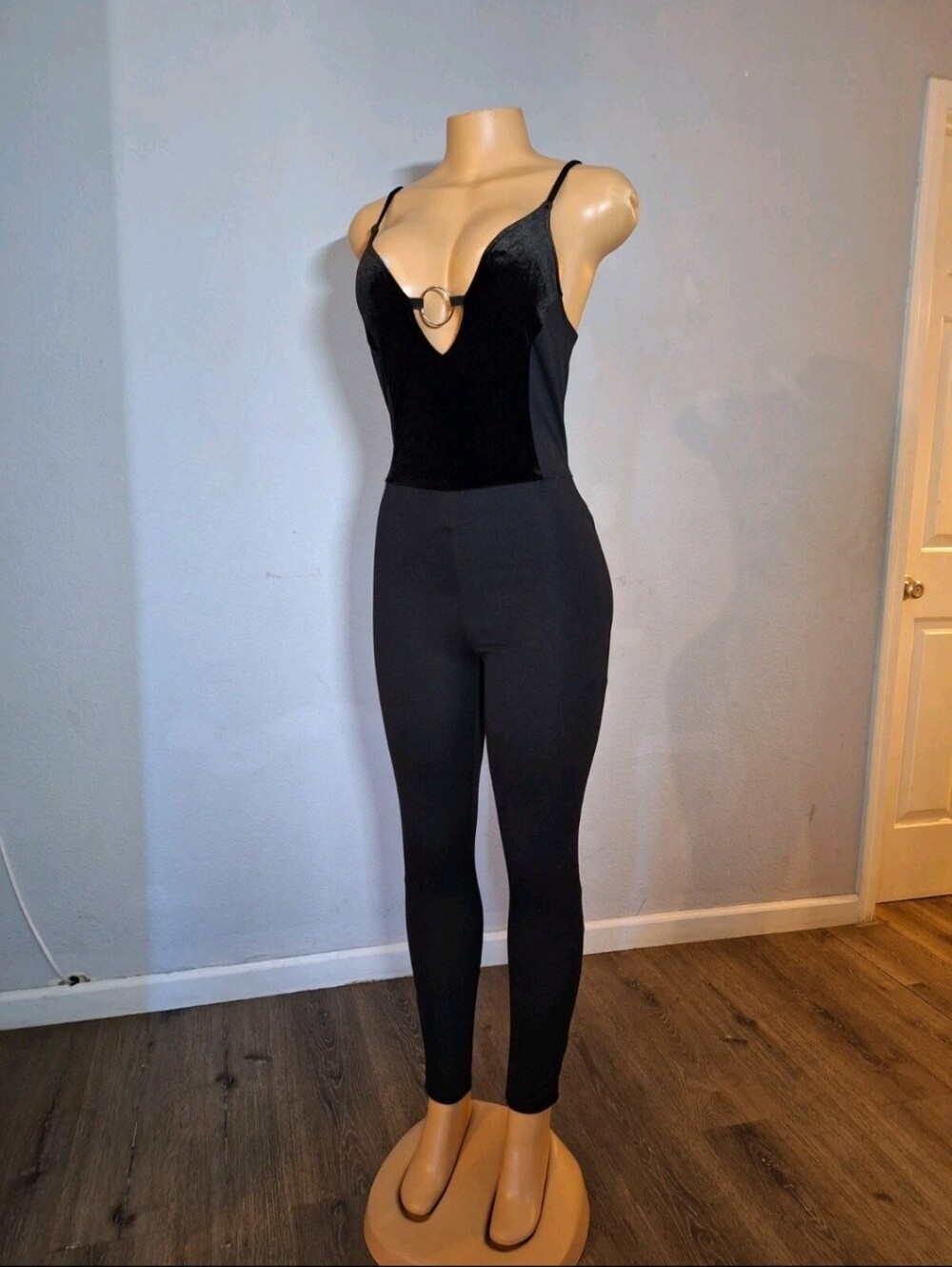 Divided by H&M  Black Plunge Ring-Front Jumpsuit